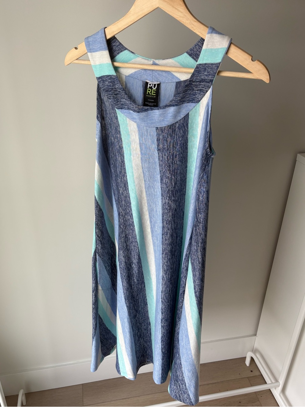 Women’s Pure Essence Striped Sleeveless A-Line Dress